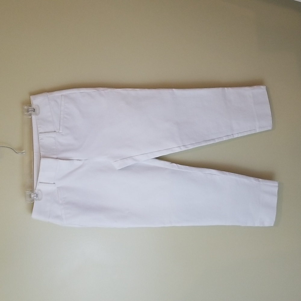 Loft Marisa Riviera Pant White Stretch Cropped Size 4